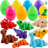 8 Prefilled Easter Eggs with Mini Dinosaur Toys