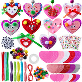 Valentine's Day 264-Piece DIY Heart Felt Craft Set