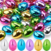 24 Pack 3.15 Inch Metallic Easter Eggs for Easter Egg Hunt