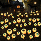 Outdoor Solar Scary Eyeball Lights for Halloween - Warm White