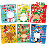 24 Christmas Make-a-Face Stickers