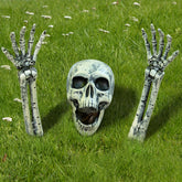 3-Piece Halloween Skeleton Decoration Set for Outdoor Use
