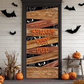 Spider Web Wooden Door Cover for Halloween