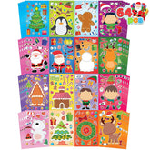 64 Pcs Christmas Make-a-Face Stickers - Fun Holiday Crafts for Kids