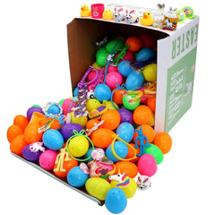 120 Prefilled Easter Eggs with Toys and Stickers (2.25 Inches)