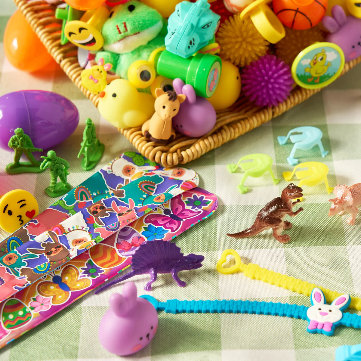 200 Prefilled Easter Eggs with Toys & Stickers, Easter Party Favors for Kids