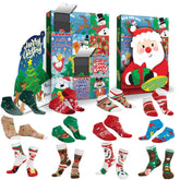 12 Days of Socks Advent Calendar (12 Pairs: Santa, Snowman, Reindeer, Gingerbread Man)