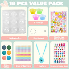 20-Piece DIY Easter Egg Decorating Kit for Kids' Parties and Craft Activities