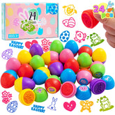 24 Easter Egg Stampers for Egg Hunt, Party Favors, and Classroom Prizes