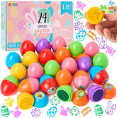 24 Easter Egg Stampers for Egg Hunt, Party Favors, and Classroom Prizes