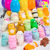 24 Prefilled Easter Eggs with Mochi Squishy Toys for Egg Hunt, Party Favors & Basket Stuffers