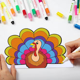 24-Pack Thanksgiving Coloring Headbands for Party Decorations