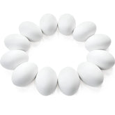 24 Unpainted White Wooden Easter Eggs for DIY Decor & Easter Hunt