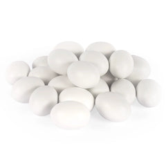 24 Unpainted White Wooden Easter Eggs for DIY Decor & Easter Hunt