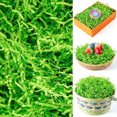 24oz (680g) Easter Pure Light Green Recyclable Paper Grass for Egg Hunt