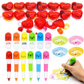 28-Piece Pill-Shaped Pen Set with Valentine's Day Cards for Kids' Classroom Exchange
