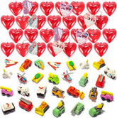 28-Piece Vehicle Eraser Set with Valentine's Day Cards for Kids Classroom Exchange Gifts