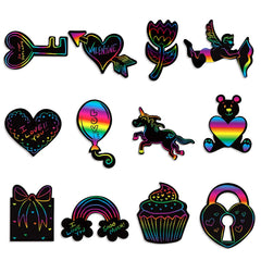 28 Sets of Valentine's Day Scratch Paper for Kids
