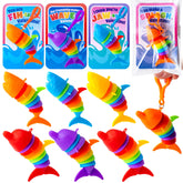 28PCS Valentine's Day Ocean Fidget Toys - Dolphin Shark with Valentine Cards for Kids