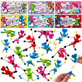 28 Pack Valentine's Day Sticky Man Toys with Cards, Classroom Exchange Gift for Kids