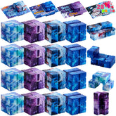 28 Packs Valentine's Day Gift Cards with Infinity Magic Cube Stress Relief Fidget Toys