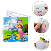 28Pcs Kids Valentine's Day Cards with Stickers - Classroom Exchange Gifts