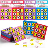 28 Pack Valentine's Day Gift Cards with Foam Tic-Tac-Toe Mini Board Game Toys