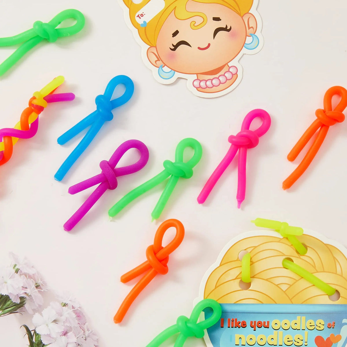 28 Pcs Kids Valentine's Cards with Stretchy String - Classroom Exchange Gifts