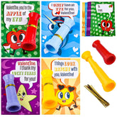 28Pcs Kids Valentine's Cards with Telescopes for Classroom Exchange Gifts