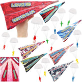 28-Piece Paper Plane with Parachute Toy Set for Kids