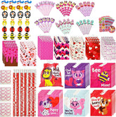 28-Piece Valentine's Day Stationery Set with Drawstring Treat Bags