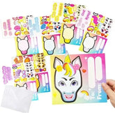 28 Valentine's Unicorn Cards with Make-a-Face Stickers