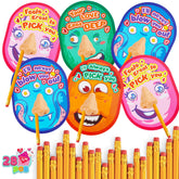 28Pcs 'I Pick Your Nose' Pencil Sharpener Set - Kids Valentine's Cards for Gifts