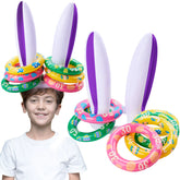 Inflatable Bunny Ears Ring Toss Game (2 Sets) for Indoor & Outdoor Parties