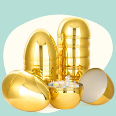 6 Jumbo Gold Easter Eggs