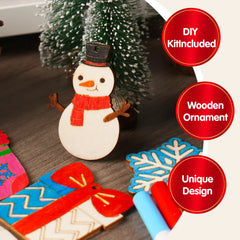 60-Piece Christmas Wooden Hanging Ornament Craft Kit