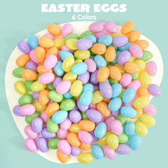 1000PCS 3.15" Large Plastic Eggs, Empty Colorful Fillable Eggshells for Easter Hunt