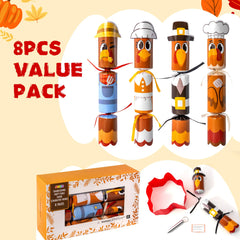 8-Pack Turkey Thanksgiving Party Favors (No Snap)