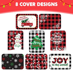 24-Pack Rectangular Christmas Foil Containers with Lids