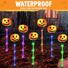 10-Pack Halloween Solar Pumpkin Pathway Lights