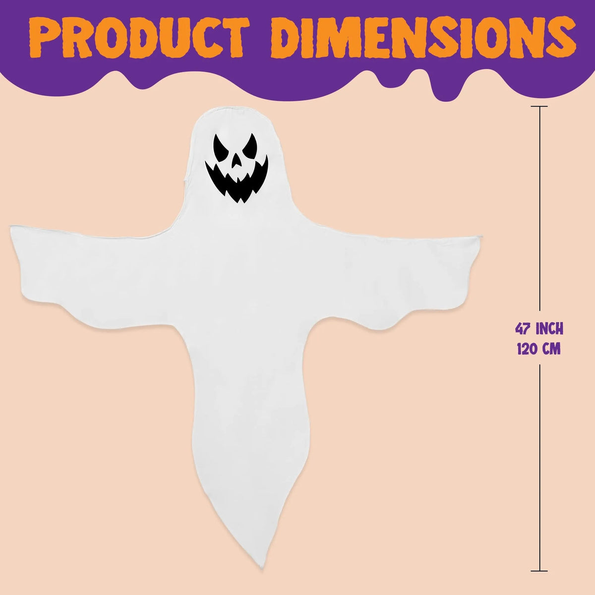 2-Pack 47-Inch Halloween Lighted Tree Wrap Decoration