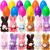 24 Plush Bunny Prefilled Easter Eggs (3.2 Inches)