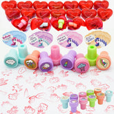 30 Unicorn Stampers with Valentine's Day Cards for Kids Classroom Exchange Gifts