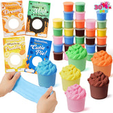 Valentine's Day Cards with Butter Slime Fidget Toys, 30 Packs of 6 Designs