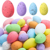 32 Pastel Speckled Foam Easter Eggs for Party & Home Decoration