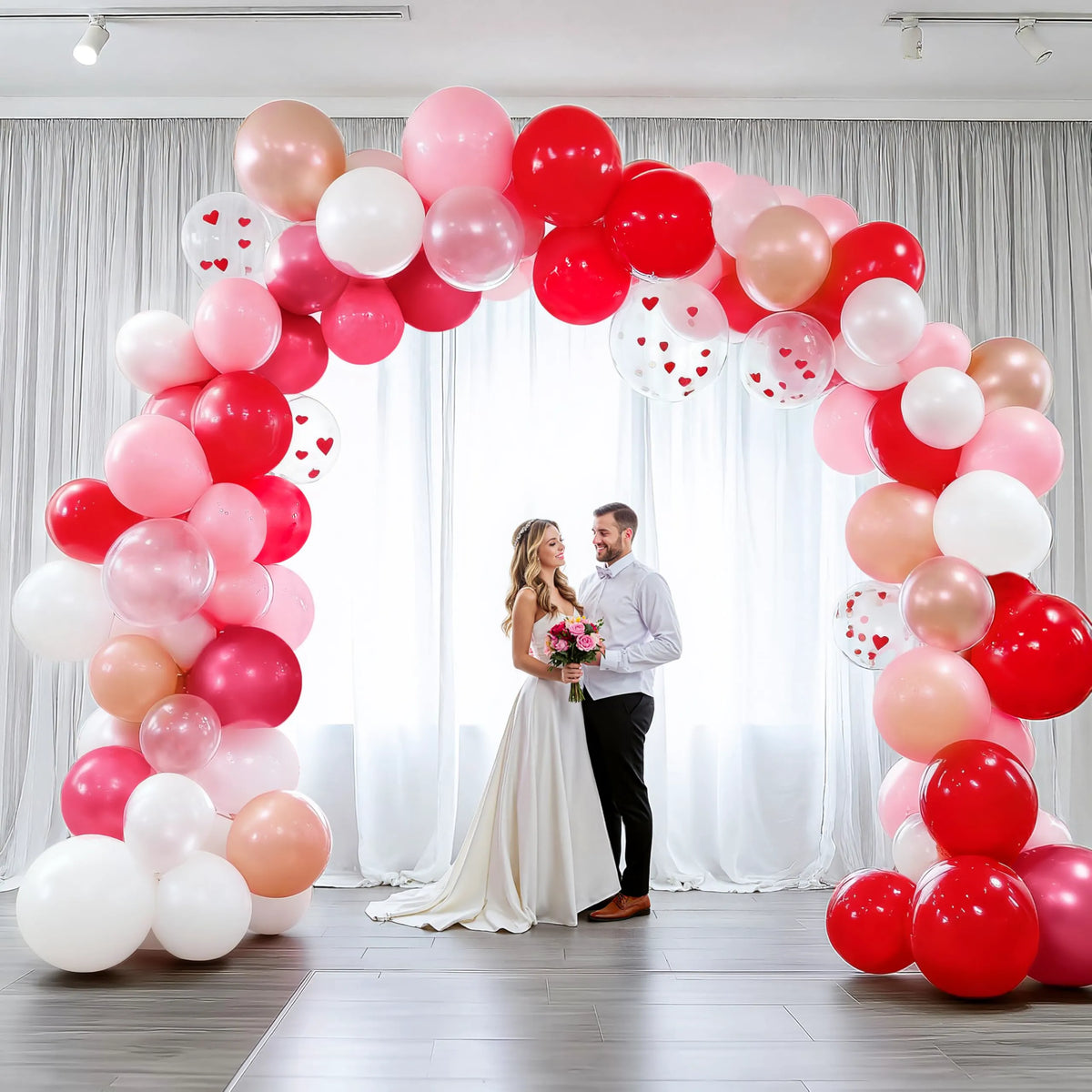 338 Pcs Valentine's Day Balloon Arch Kit