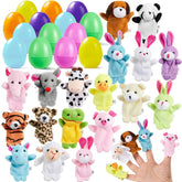 36-Piece Animal Finger Puppets with Easter Eggs