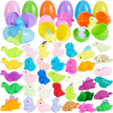 36-Pack Dinosaur Squishy Toys in Prefilled Easter Eggs