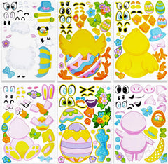 36-Pack Easter Mix & Match Make-a-Face Animal Stickers