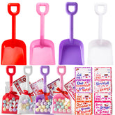 36 Plastic Shovels with Valentine's Day Cards for Kids - Classroom Exchange Gifts